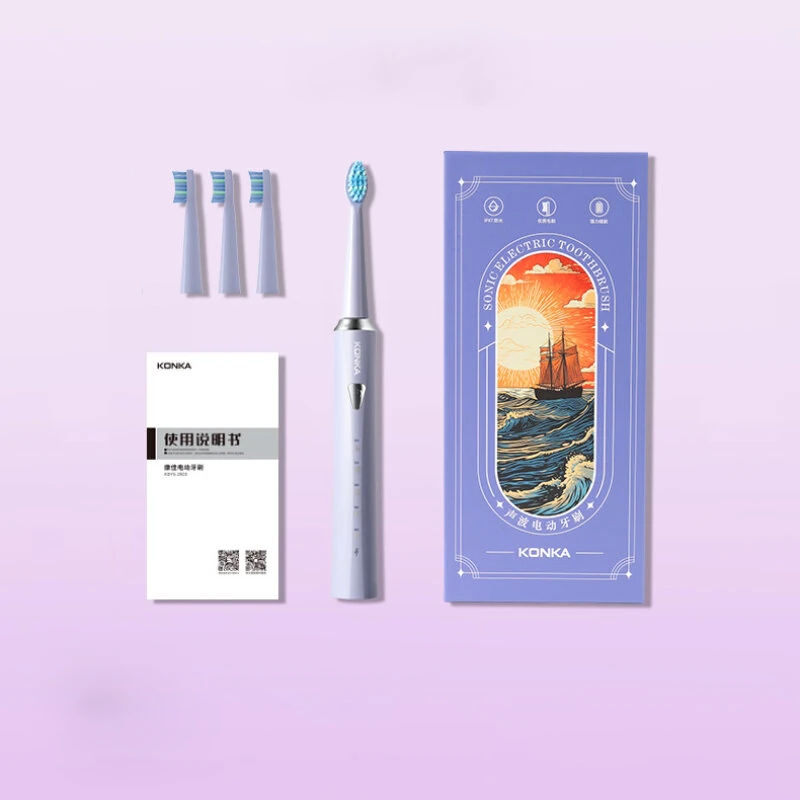 (image for) KONKA Sonic Electric Toothbrush IPX7 Waterproof USB Rechargeable with 5 Brushing Modes Oral Cleaning Soft Brush Smart Timer